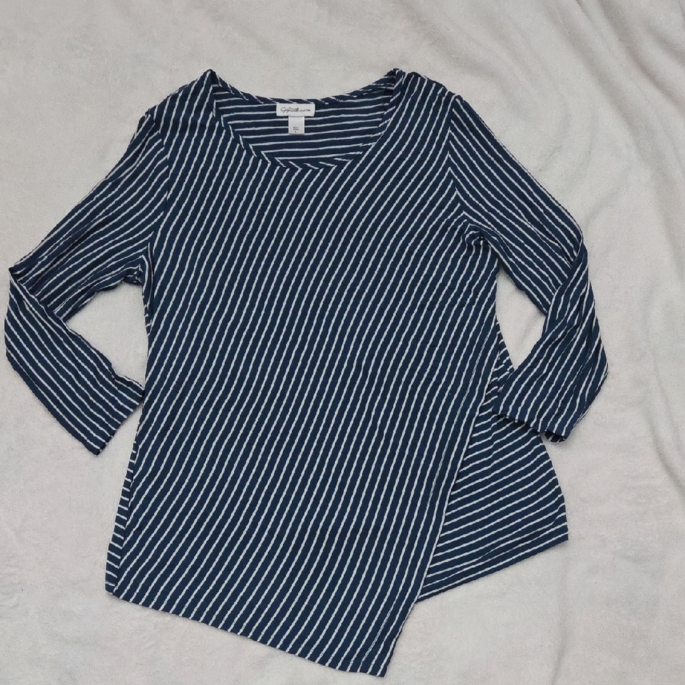 Jaclyn Smith Collection Striped Top Size Large Nwot